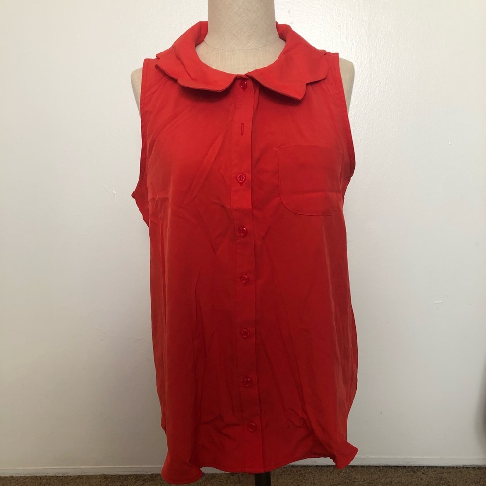 Orange button down - Picture 2 of 3